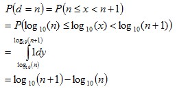 Probability of d=n