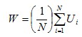 utilitarian welfare formula (average)