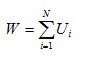 utilitarian welfare formula (total)