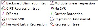 TANAGRA regression components