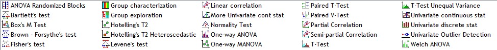 TANAGRA statistics components